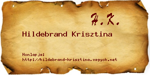 Hildebrand Krisztina névjegykártya